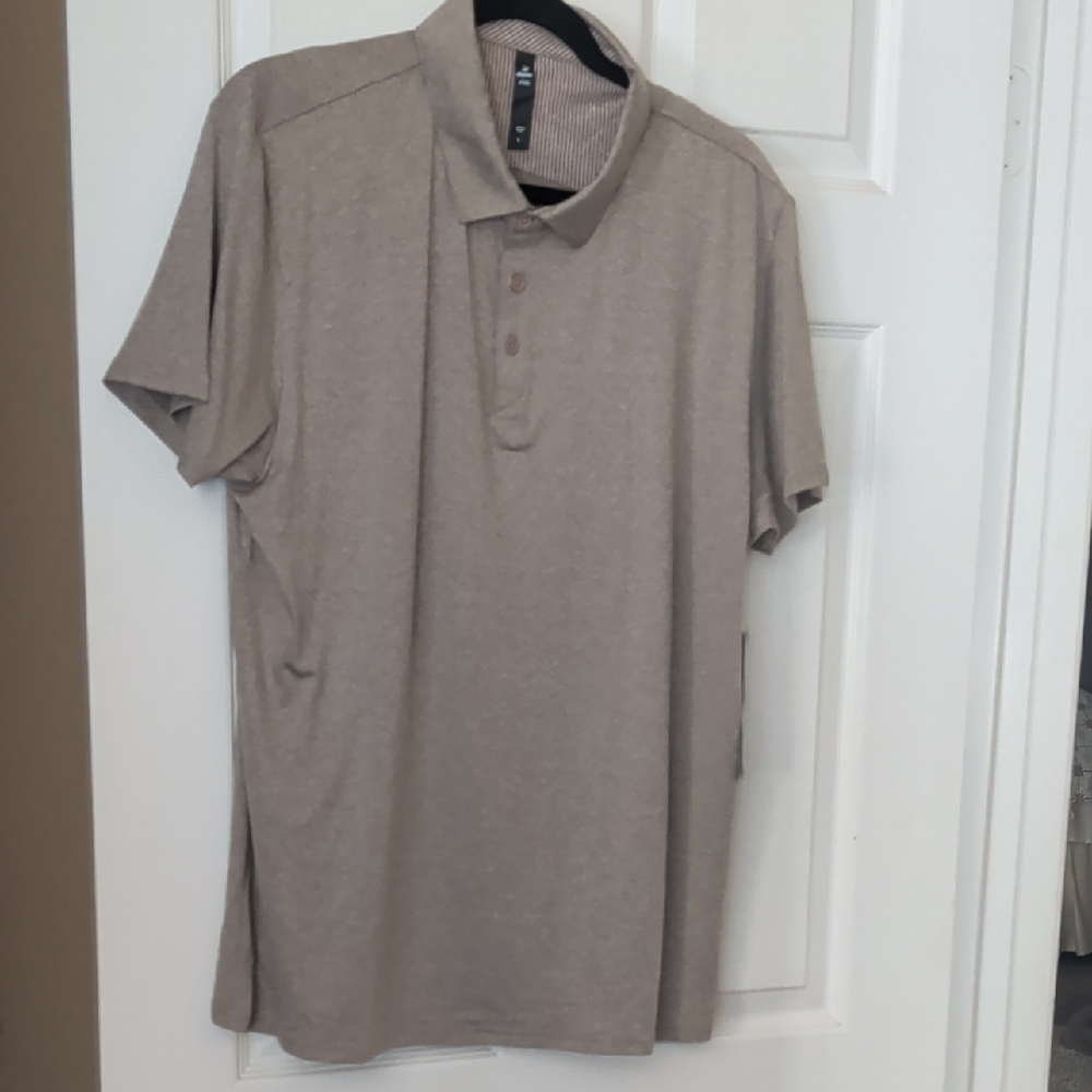 Glyder Men's Brown Heather Polo Shirt NWT